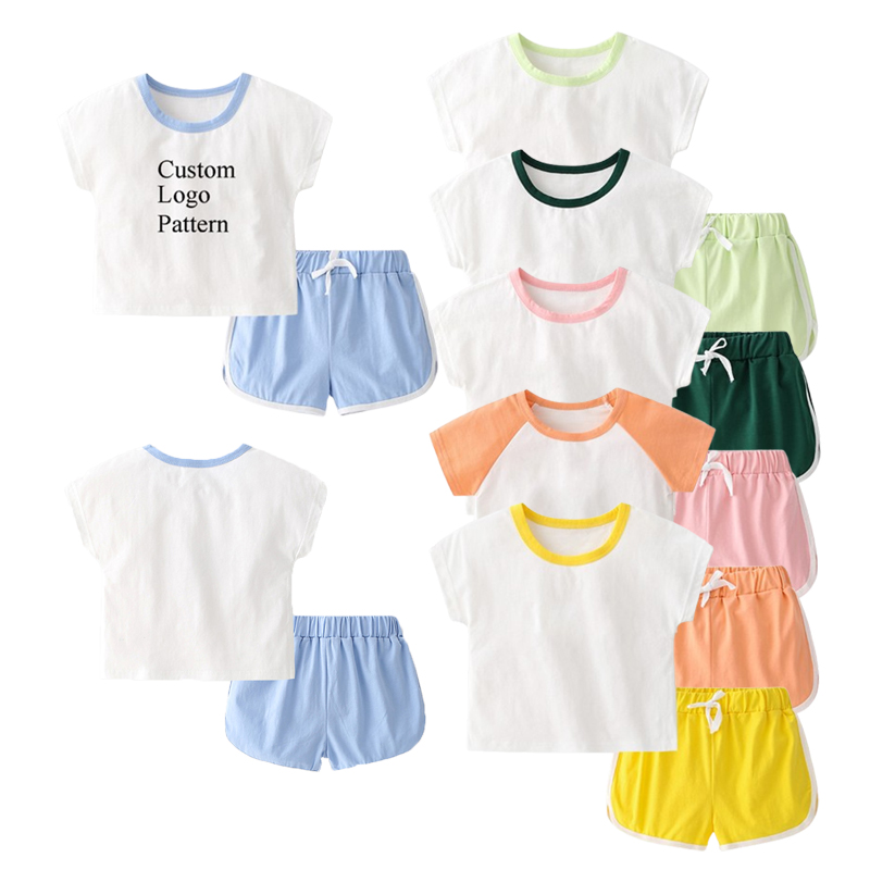 Custom OEM bomuld spandex dreng toddler tøj sæt