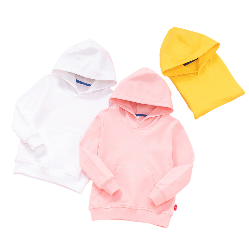Baby børn tøj Blank børn bomuld børn drenge hættetrøjer sweatshirt