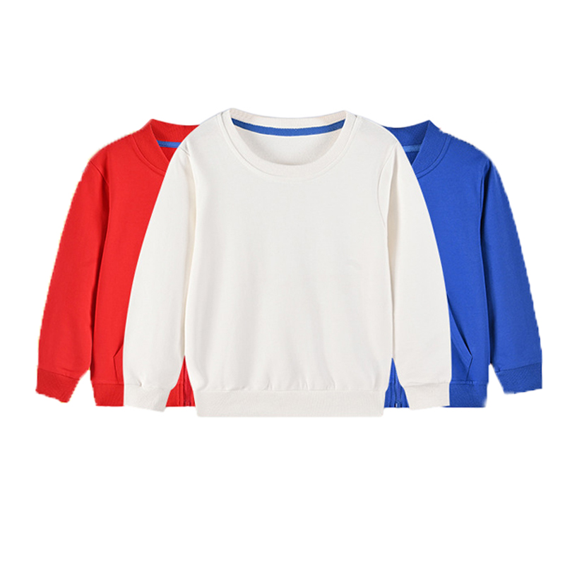 Småbørn Ensfarvet Casual Sweatshirt Langærmet Pullover Sweatshirt