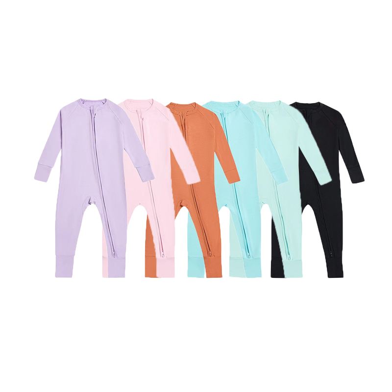 Bambus Baby Pyjamas Lyslås Footie Pyjamas Romper