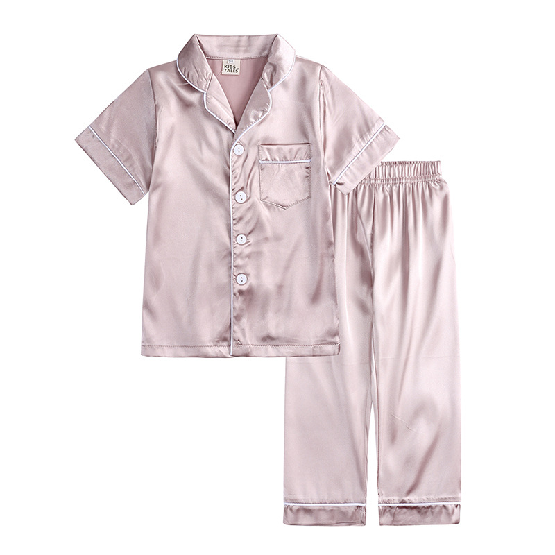 Brugerdefineret Logo Satin Kids’ Pyjamas sæt flere farver til rådighed